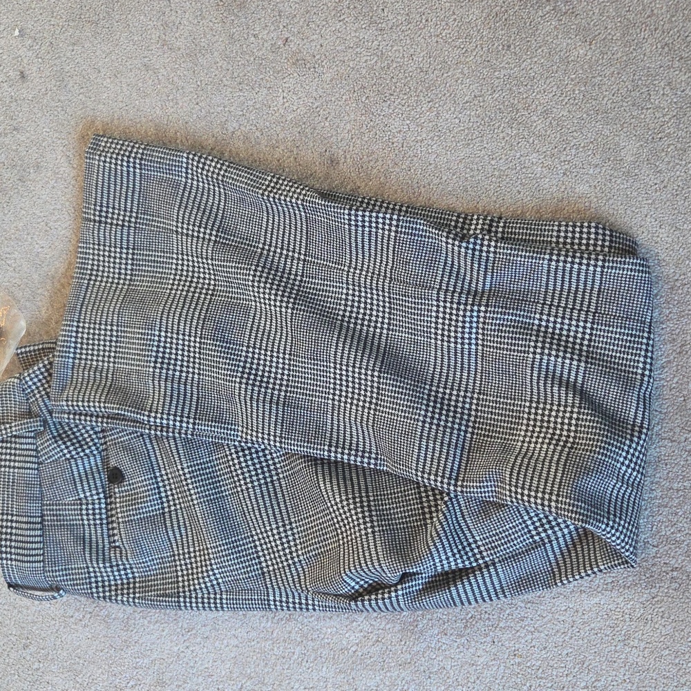 Talbots Black and White Plaid Pants